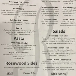 Updated Menu: March 2021