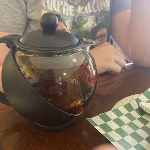 Pot of hot tea