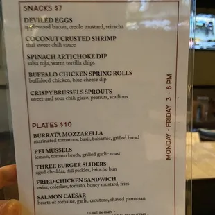 Happy hour. Hardy portions to share. 11/22