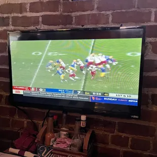 TV at the table.