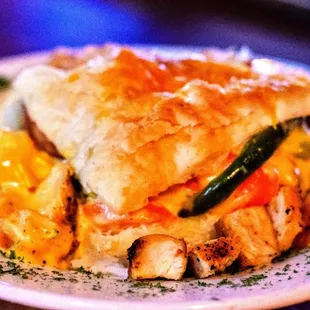 The Wellington. You can get it with shrimp, crawfish, or chicken.