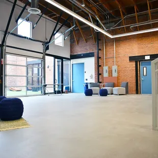 Playground room leading to patio