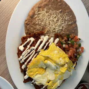 a plate of mexican food