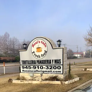 a sign for a restaurant