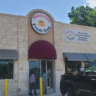 the outside of the building