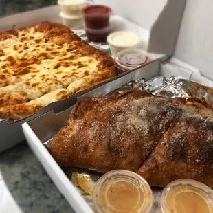 Steak calzone and Rosie bread