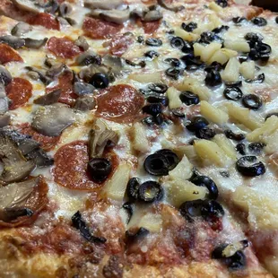 half and half pizza