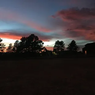 Beautiful evening sunset on the ranch