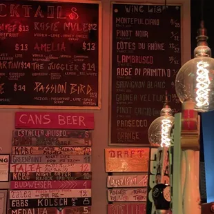 Wine menu