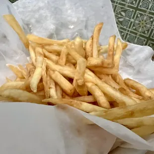 Custom made, french fries, extra crispy