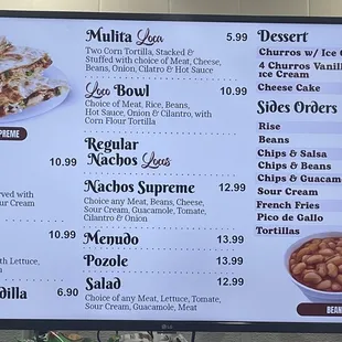 Menu Board, 7/18/2022