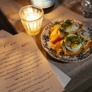 a plate of food on a table
