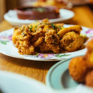 a plate of fried food