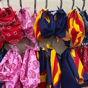 Sampling of the bandannas available with a wash.