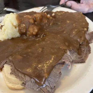 Open Faced Pot Roast