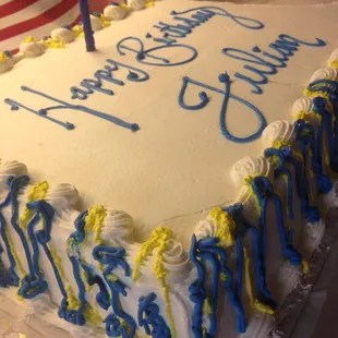 a birthday cake