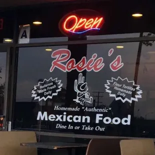 It's posted it's Authentic on window