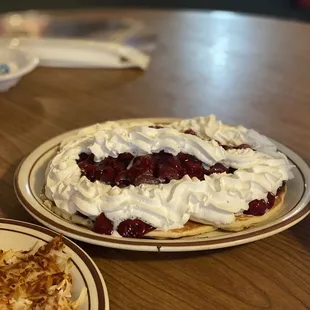 two plates of food on a table