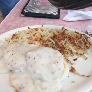 Fresh Hot Biscuits and Gravy