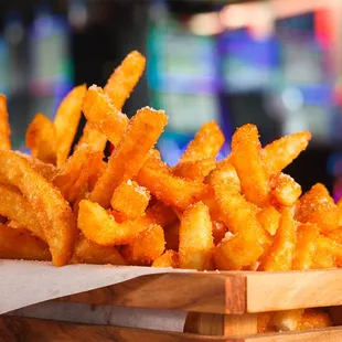 a pile of french fries