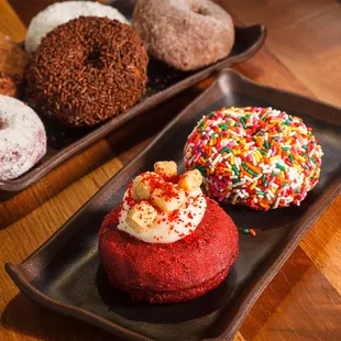 a variety of donuts