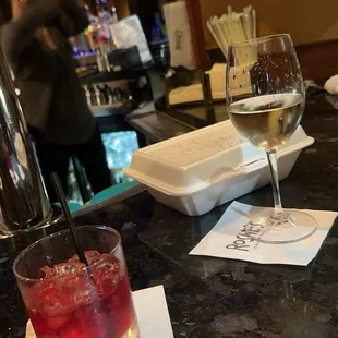 A few after dinner drinks.