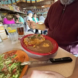 a man eating a meal