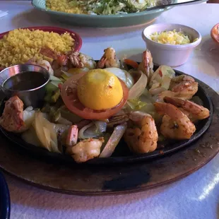 Shrimp fajitas