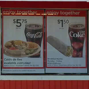 two menus on a window