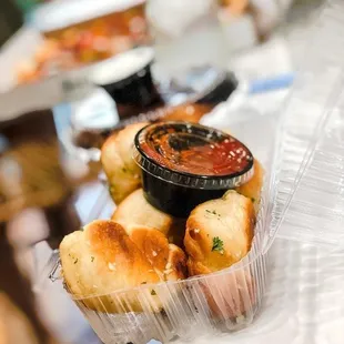 a close up of a plate of food