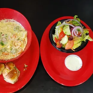 Monday Special ($14.95) - Cheese Tortellini (3 Stars), Garlic Knots (3 Stars), &amp; Small Salad w/ Ranch (3 Stars)