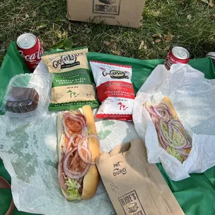 The picnic basket even comes with a picnic blanket