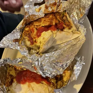 Heart attack or suicide taco. I can't remember what it is called.