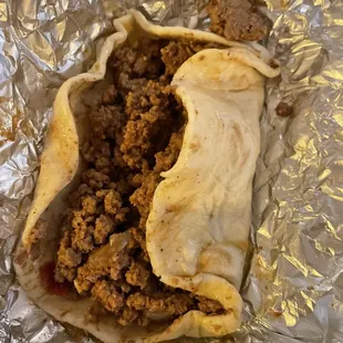 Picadillo taco. It was alright but I don't need to have it again.