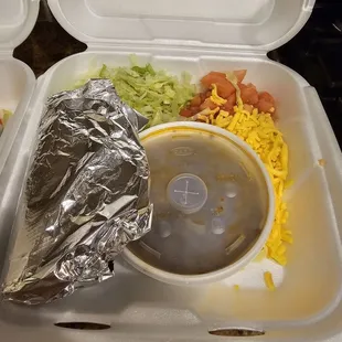 Crispy beef taco plate delivered.