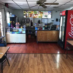 the inside of the restaurant