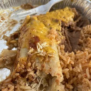 Chicken enchiladas combo