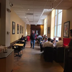 people eating in a restaurant