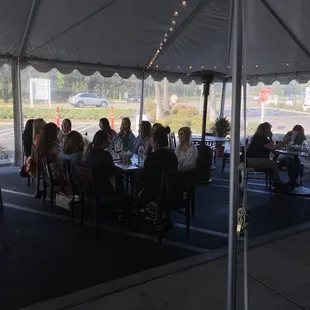 Some of the outdoor seating