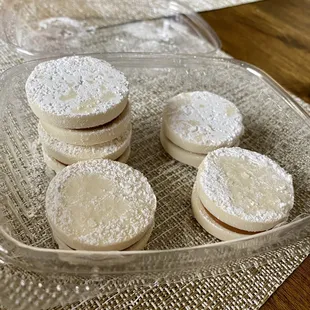 Mini dulce de leche alfajores ($6) - yummmmm get a lot of these.  I just ate 3!  ;D