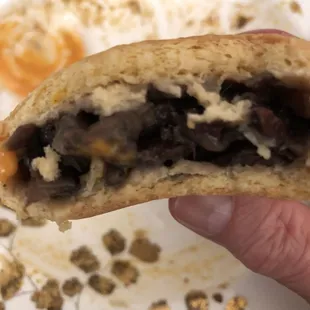 Mushroom empanada, generous, flavorful filling. Crust held up, complemented the filling nicely. Great for a picnic or on the go!