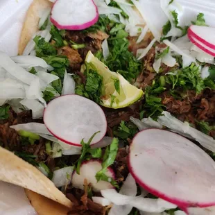 a close up of a taco