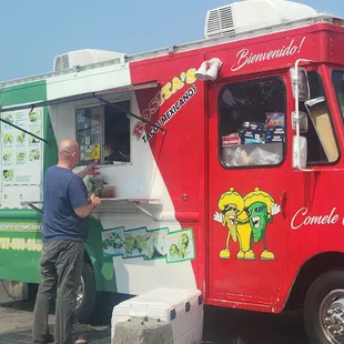 a man at a food truck