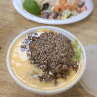 Queso with meat/guac