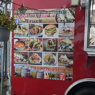 a menu on the side