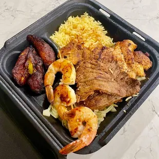 Steak, Chicken,Shrimp