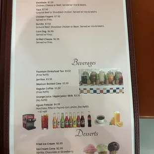 Menu as of 8/31/2024