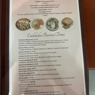 Menu as of 8/31/2024