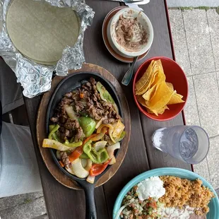 Steak fajitas