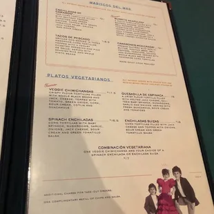 Menu as of November 20th, 2021